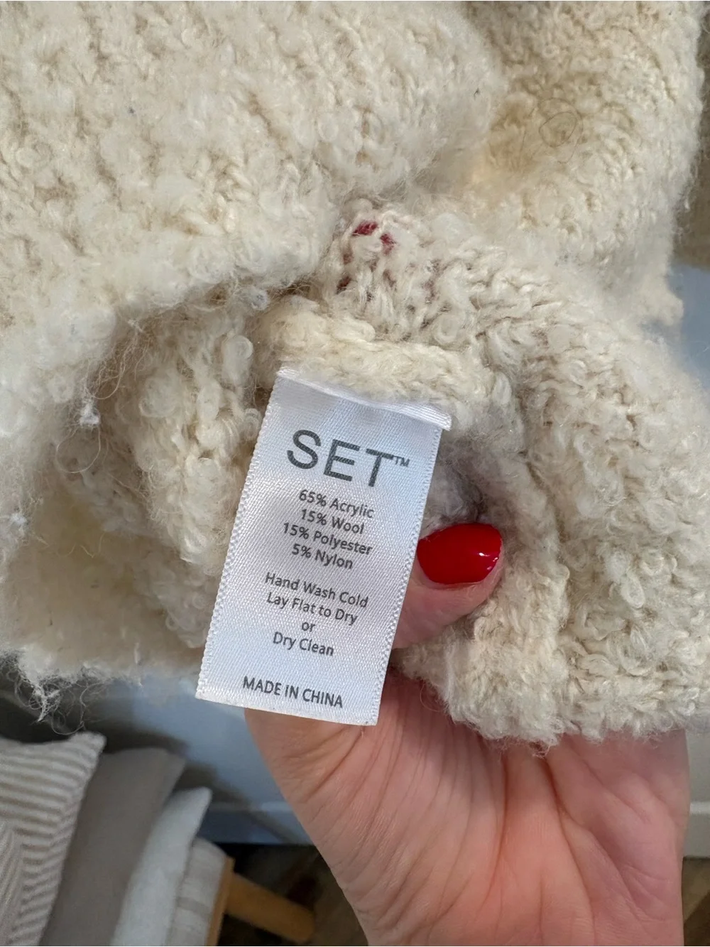 Set active Cream Cozy Knit Sweater
